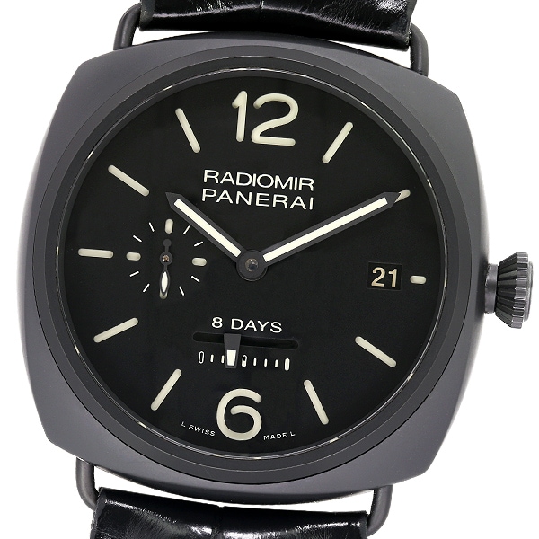 中古】PANERAI パネライ ラジオミール 8デイズ セラミカ PAM00384 N番 ...