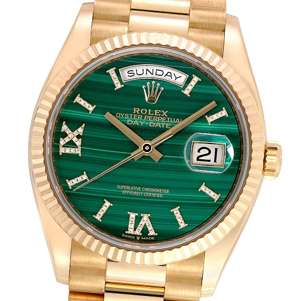 美品】【中古】ROLEX ロレックス デイデイト 36 128238 (マラカイト