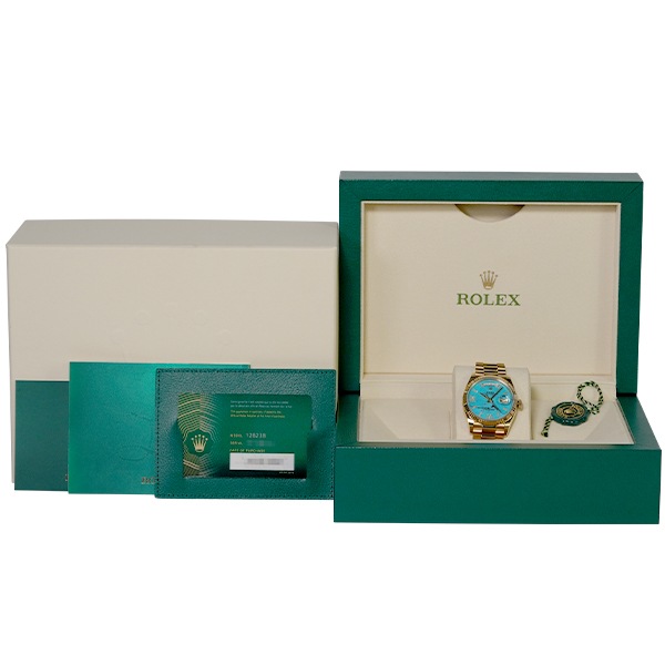 美品】【中古】ROLEX ロレックス デイデイト 36 128238 (ターコイズ