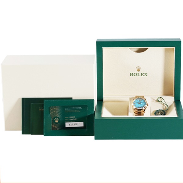 未使用】ROLEX ロレックス デイデイト 36 128238 (ターコイズ) 保証書