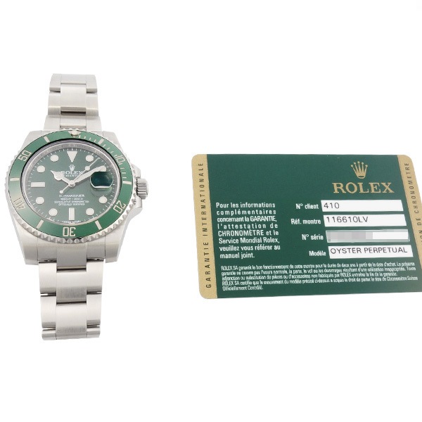 中古】ROLEX ロレックス サブマリーナデイト 116610LV グリーン 