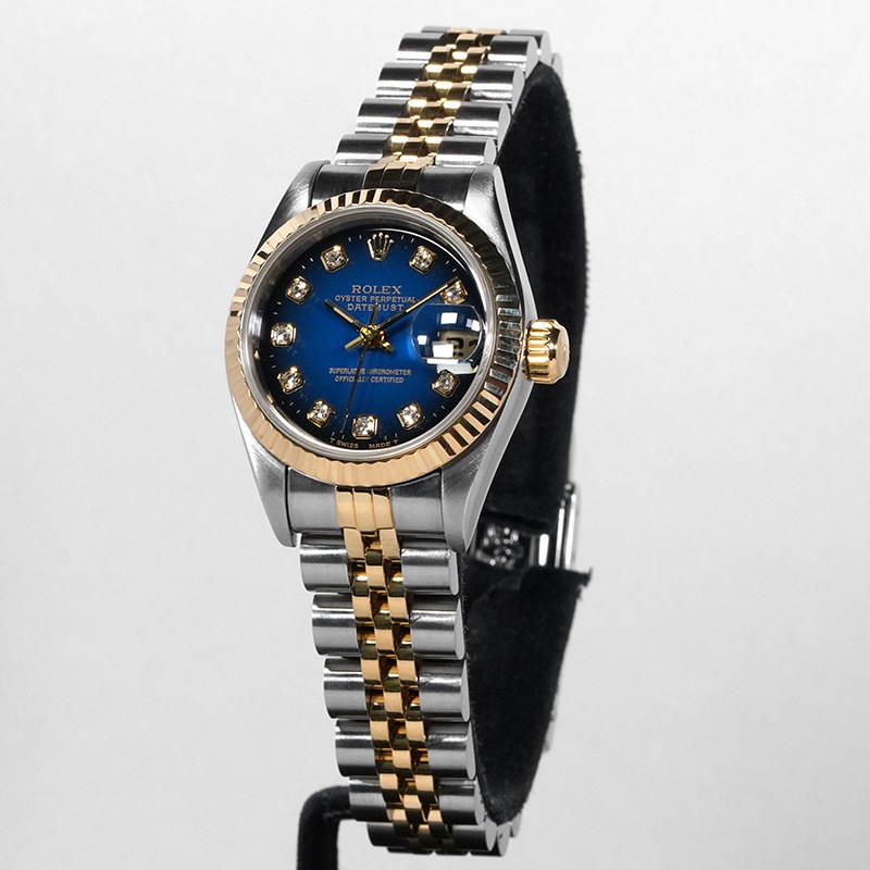 中古】ROLEX ロレックス デイトジャスト 69173G W番 (ブルー