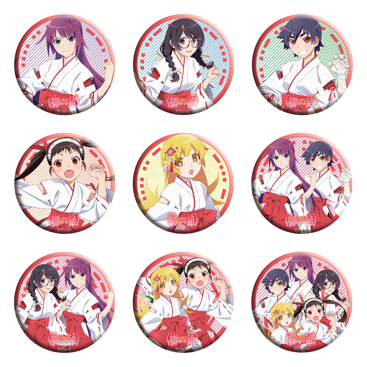 BellFine ベルファイン トレーディング　缶バッジ  BOX / 物語シリーズ