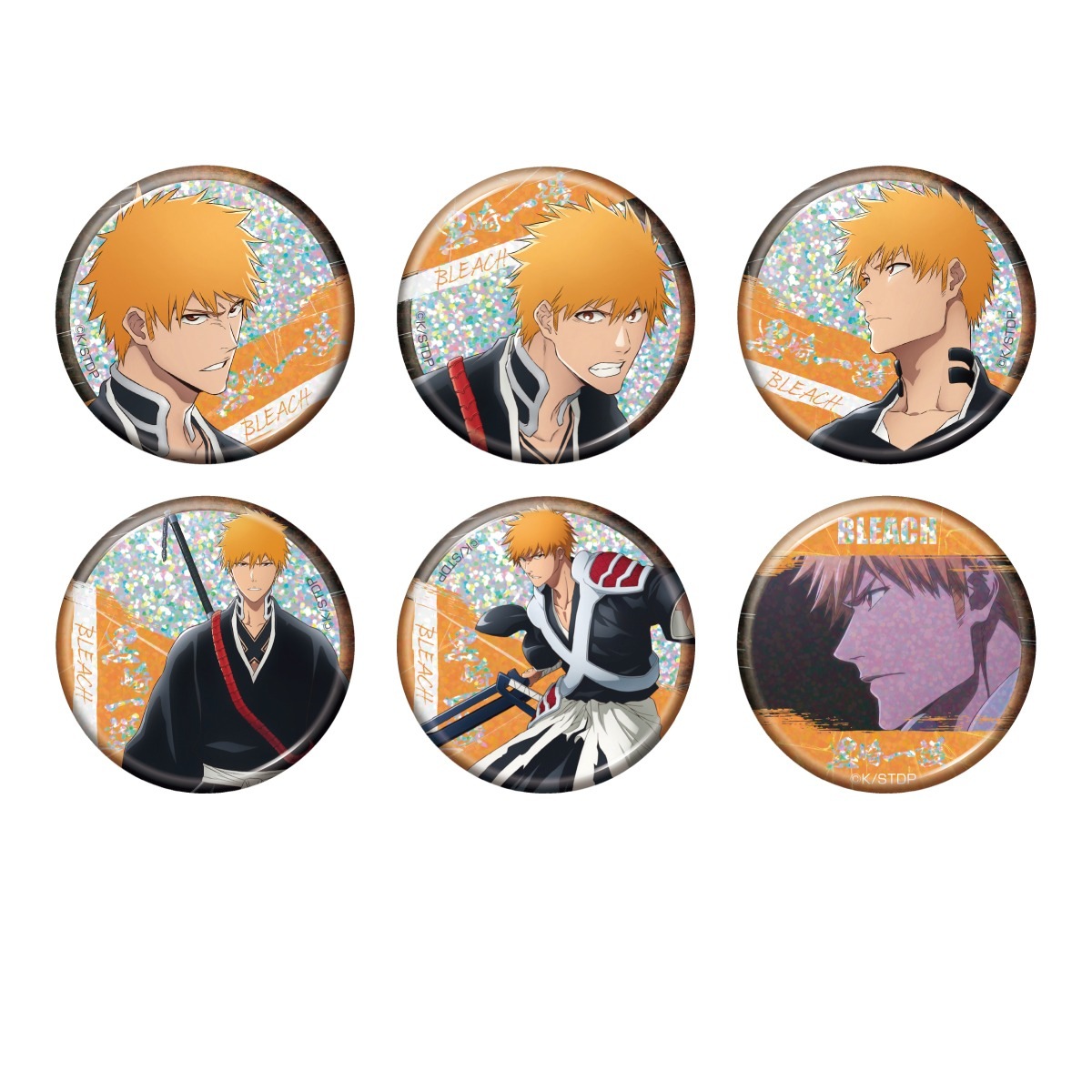 bleach 絵巻 ホログラム缶バッジ 30個 黒崎一護 キャラクターグッズ｜トレーディング ホログラム缶バッジ 黒崎一護｜TV
