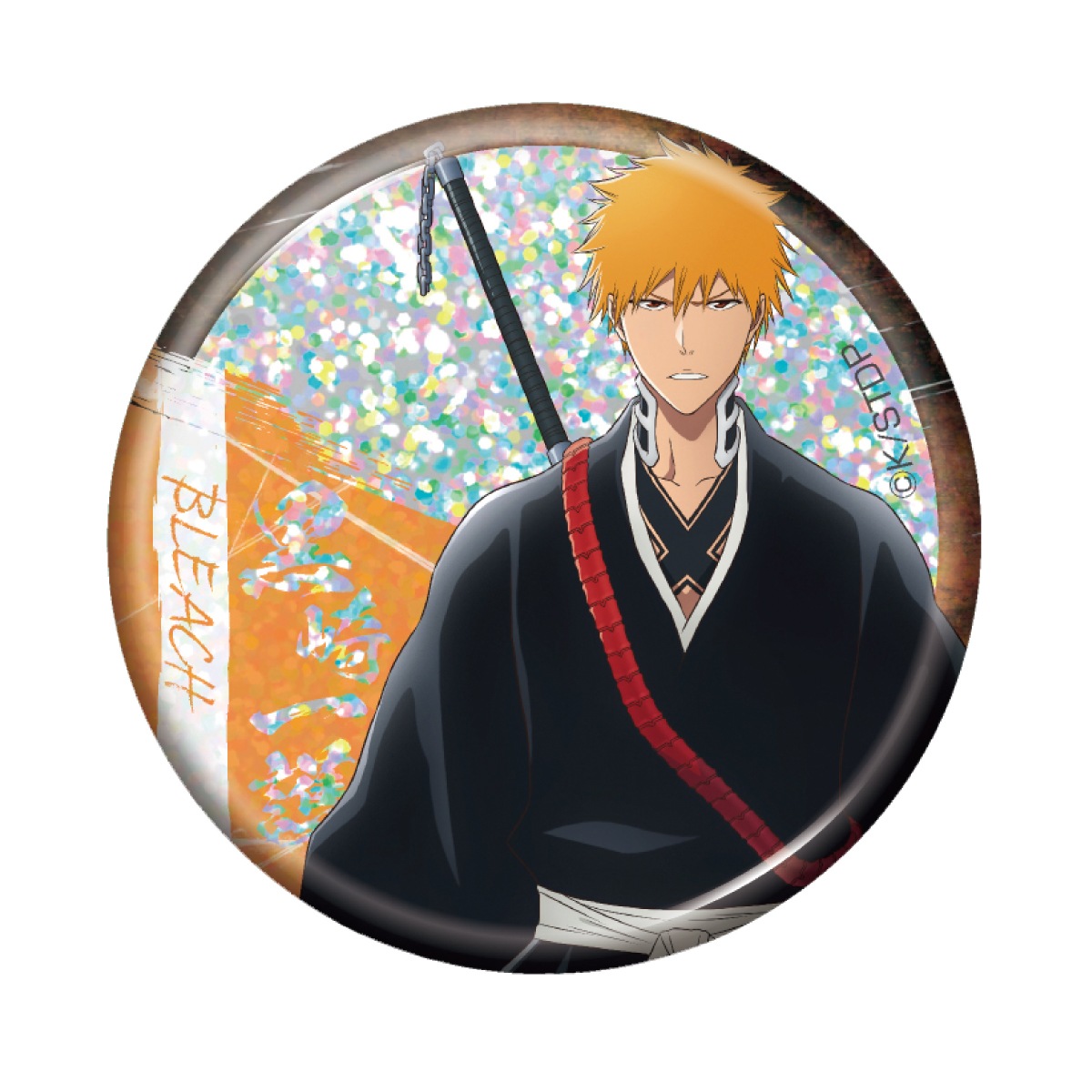 BLEACH BLACK HOLE DISCO CLUB 黒崎一護 缶バッジ キャラクターグッズ｜トレーディング ホログラム缶バッジ 黒崎一護｜TV
