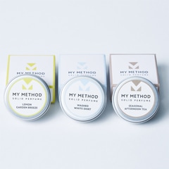 マイメソッド ソリッドパフューム 3種セット (レモン ガーデン ブリーズ＆ウォッシュド ホワイトシャツ＆シーゾナル アフタヌーンティー) 12g×3 送料無料 MY METHOD SOLID PERFUME SET 