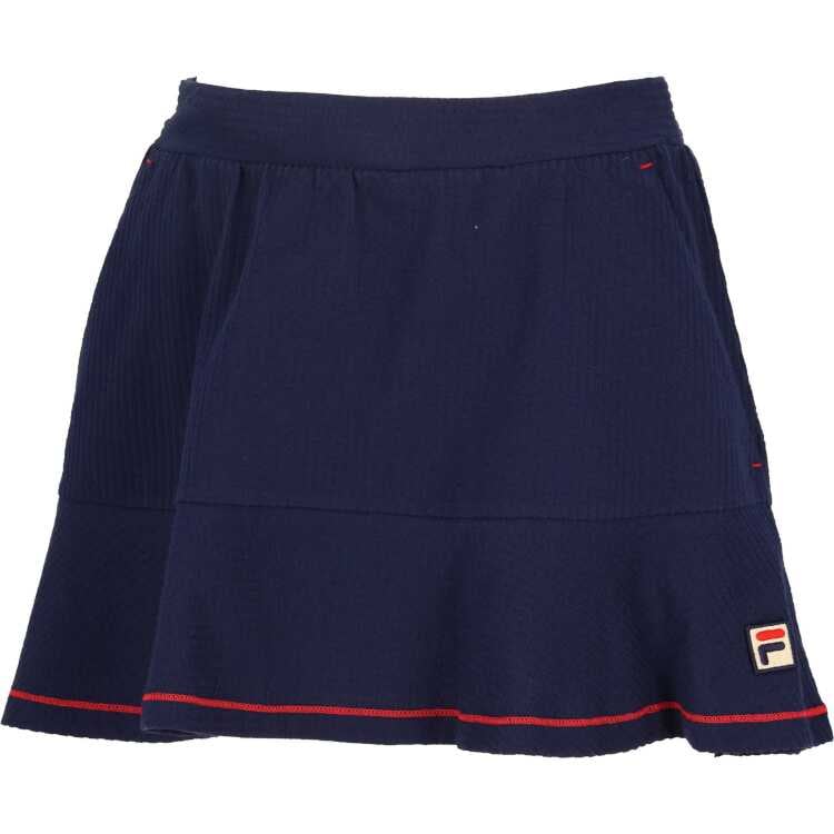 SUNフィラ＊暖かキルティングスコートとフィラネイビーのトップス上下セット SUNフィラ＊暖かキルティングスコートとフィラネイビーの