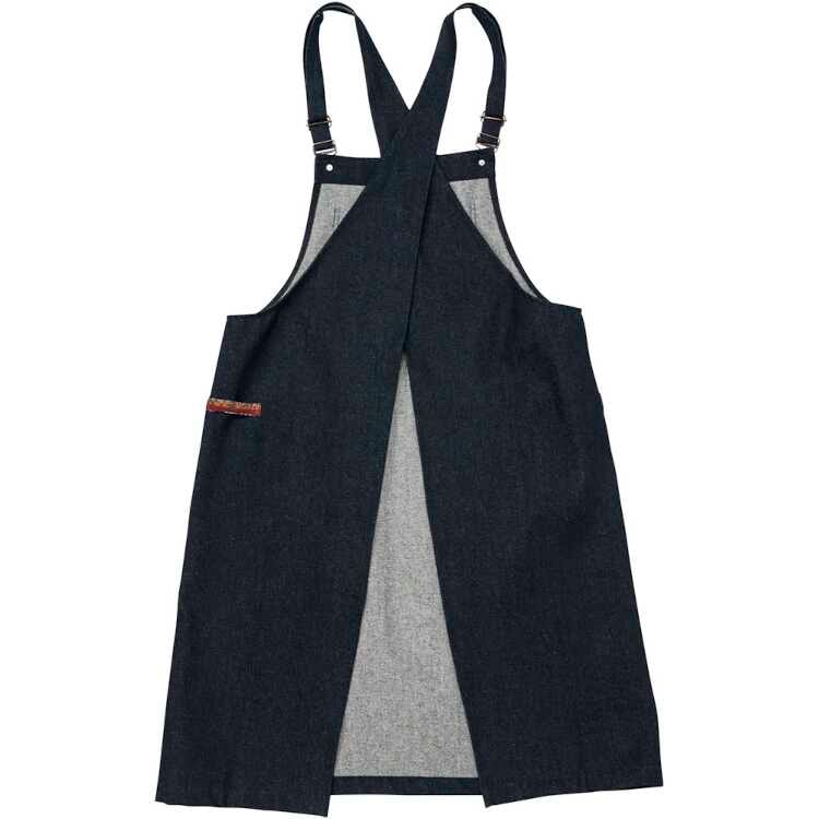 【未使用】Muller&Bros 綿麻 ヘリンボーン デニム ワークベスト M ペンドルトン ニューオーバーオールエプロン ウィズデニム [カラー