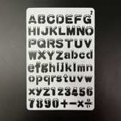手芸時間 ステンシルシート 文字02 アルファベット 数字 記号 まとめ買い 20パターン 1250種類　26*17.5