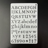 手芸時間 ステンシルシート 文字04 アルファベット 数字 記号 まとめ買い 20パターン 1250種類　26*17.5