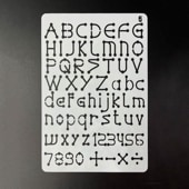 手芸時間 ステンシルシート 文字06 アルファベット 数字 記号 まとめ買い 20パターン 1250種類　26*17.5