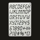 手芸時間 ステンシルシート 文字07 アルファベット 数字 記号 まとめ買い 20パターン 1250種類　26*17.5