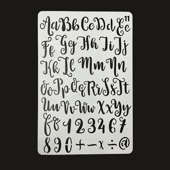 手芸時間 ステンシルシート 文字11 アルファベット 数字 記号 まとめ買い 20パターン 1250種類　26*17.5