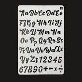 手芸時間 ステンシルシート 文字13 アルファベット 数字 記号 まとめ買い 20パターン 1250種類　26*17.5