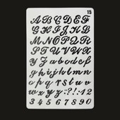 手芸時間 ステンシルシート 文字15 アルファベット 数字 記号 まとめ買い 20パターン 1250種類　26*17.5
