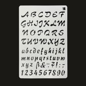 手芸時間 ステンシルシート 文字16 アルファベット 数字 記号 まとめ買い 20パターン 1250種類　26*17.5