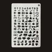 手芸時間 ステンシルシート 文字18 アルファベット 数字 記号 まとめ買い 20パターン 1250種類　26*17.5