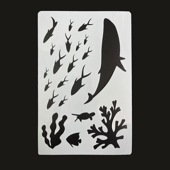 手芸時間 ステンシルシート 動物06 アニマル まとめ買い 13パターン 125種類　30*21　テンプレート