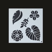 手芸時間 ステンシルシート 花　植物　flower03  まとめ買い 16パターン 29種類 20*20　テンプレート