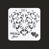 手芸時間 ステンシルシート ハートモチーフ DC04 飾り　装飾 まとめ買い 12パターン 13*13　テンプレート