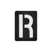 手芸時間 ステンシルシート 文字 アルファベット R kuroR まとめ買い 43種類　10*7.5