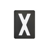 手芸時間 ステンシルシート 文字 アルファベット X kuroX まとめ買い 43種類　10*7.5