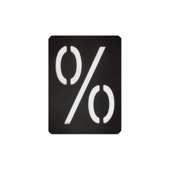 手芸時間 ステンシルシート 文字 数字 記号 % kuro% まとめ買い 43種類　10*7.12
