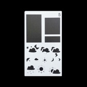 手芸時間 ステンシルシート R05 フレーム　文字　アイコン　まとめ買い 20パターン 473種類　10*17.5　テンプレート