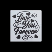 手芸時間 ステンシルシート LOVE L05 ハート ラブ メッセージ まとめ買い 28パターン 13*13　テンプレート