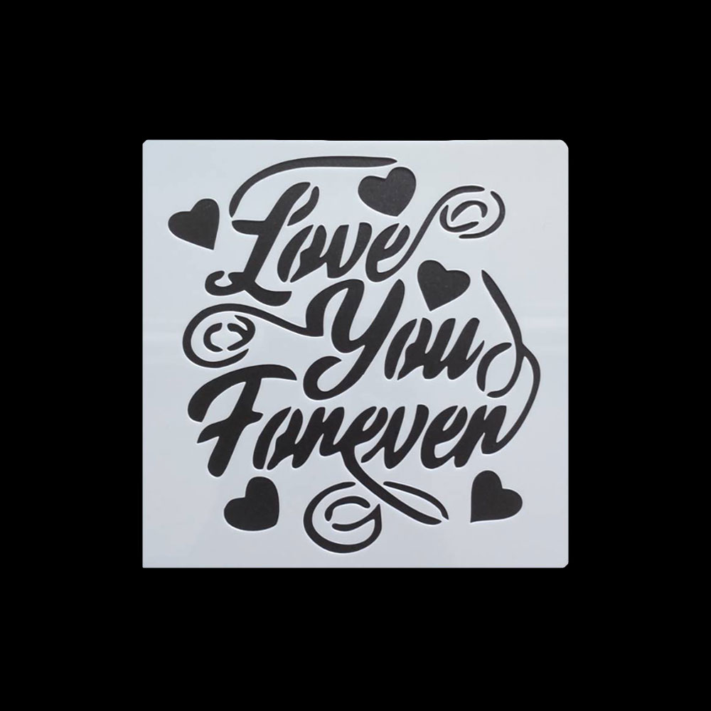 手芸時間 ステンシルシート LOVE L05 ハート ラブ メッセージ まとめ買い 28パターン 13*13　テンプレート