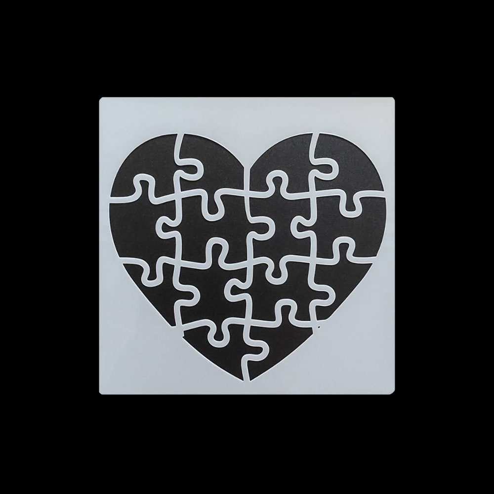 手芸時間 ステンシルシート LOVE L28 ハート ラブ まとめ買い 28パターン 13*13　テンプレート