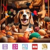 ダイヤモンドアート AHD011 ビーグル犬 53×38cm 樹脂ビーズ スペシャルビーズ付