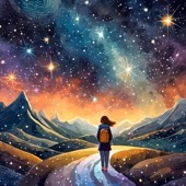 ダイヤモンドアート AHD デザインビーズ　星空 25×25cm