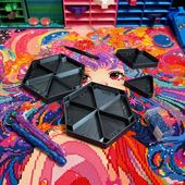 手芸時間オリジナル　六角ビーズトレーセット　ダークグレー