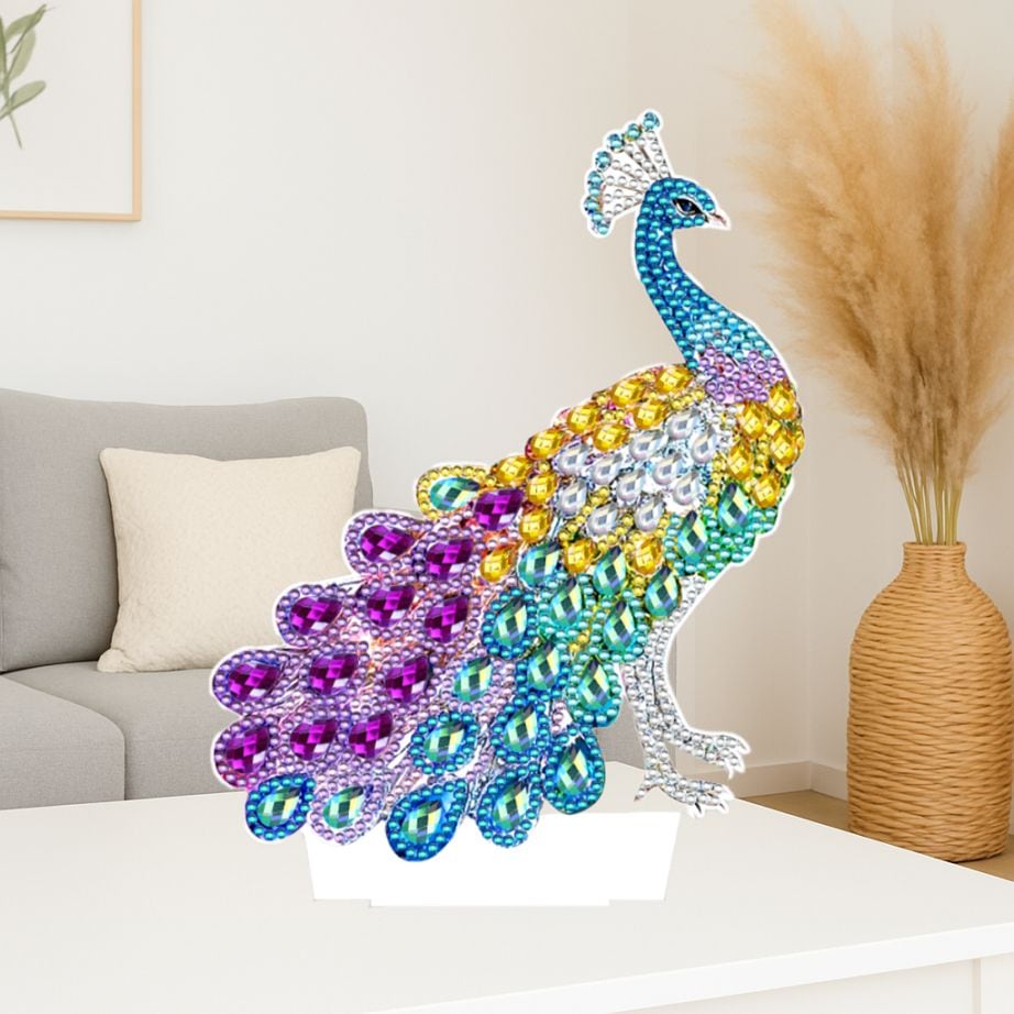 ダイヤモンドアート AHD アートスタンド 孔雀デザイン2