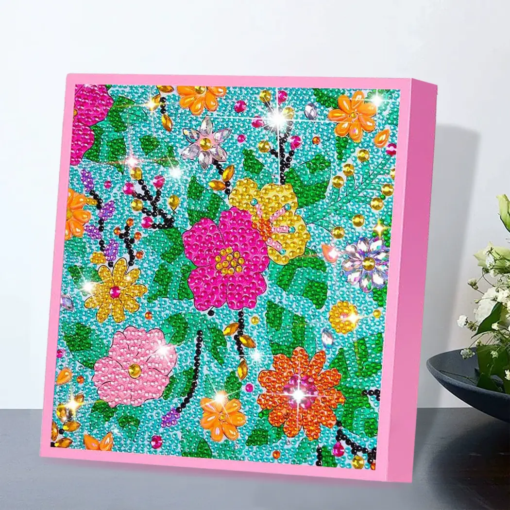 ダイヤモンドアート AHD フレーム付き デザインビーズ 花デザイン