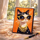 ダイヤモンドアート AHD ノート 猫デザイン