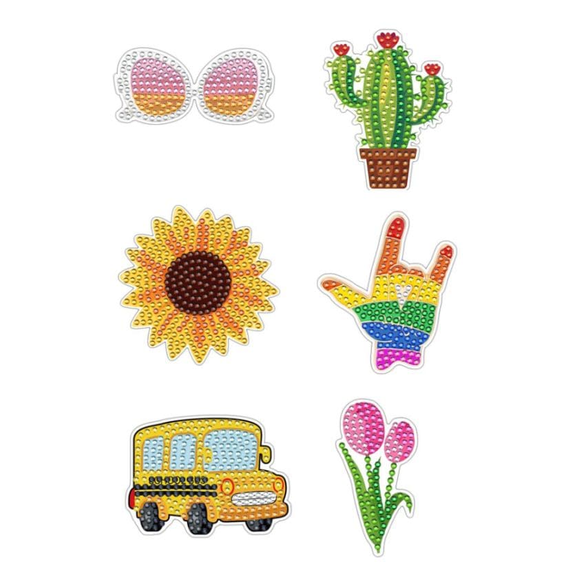 ダイヤモンドアート AHD カラフルモチーフマグネットセット（6個入り）