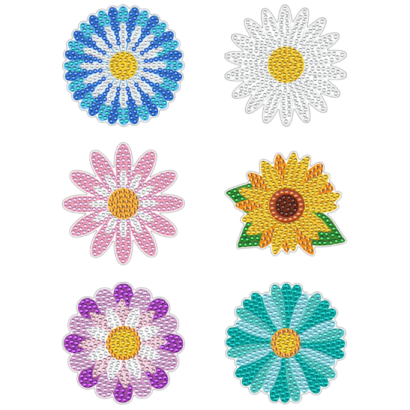 ダイヤモンドアート AHD フラワーマグネットセット（6個入り）