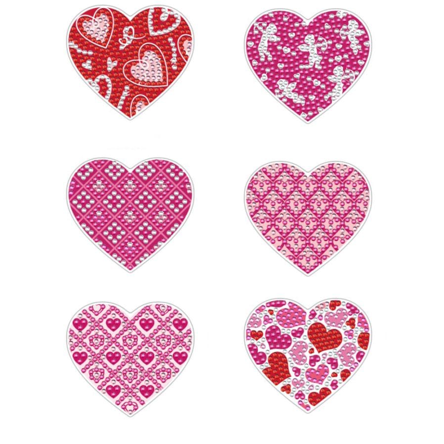 ダイヤモンドアート AHD ハートマグネットセット（6個入り）