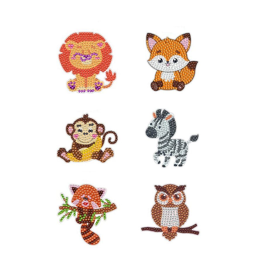 ダイヤモンドアート AHD 森の動物マグネットセット（6個入り）