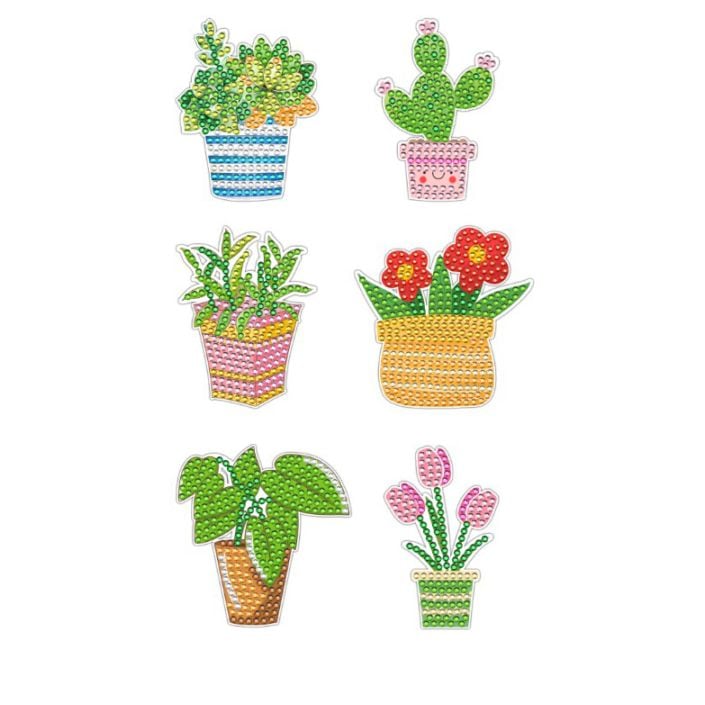 ダイヤモンドアート AHD 植物モチーフ マグネットセット（6個入り）