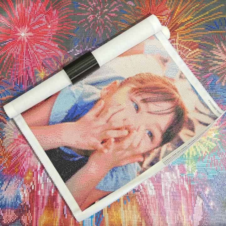 手芸時間オリジナル　ダイヤモンドアートホルダー　ラメ黒　保存　ストッパー　留め具