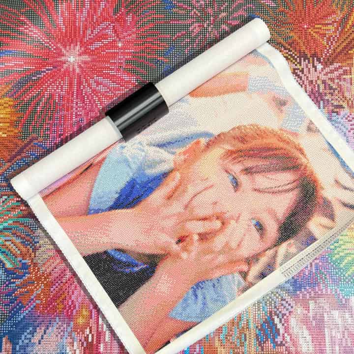 手芸時間オリジナル　ダイヤモンドアートホルダー　黒　ブラック　保存　ストッパー　留め具