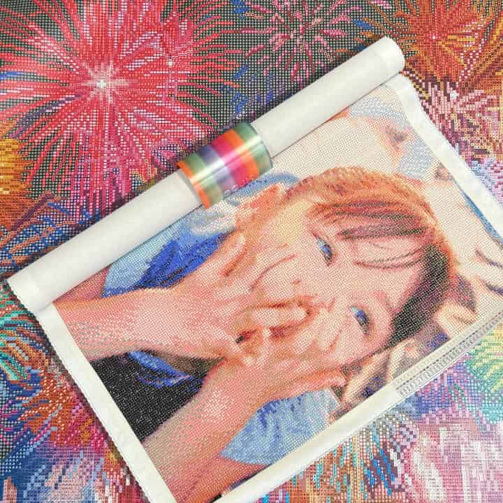 手芸時間オリジナル　ダイヤモンドアートホルダー　レインボー　保存　ストッパー　留め具