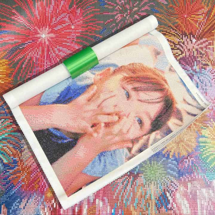 手芸時間オリジナル　ダイヤモンドアートホルダー　みどり　保存　ストッパー　留め具