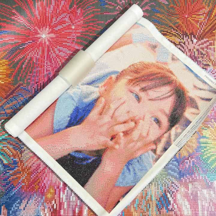 手芸時間オリジナル　ダイヤモンドアートホルダー　乳白色（半透明白）　保存　ストッパー　留め具