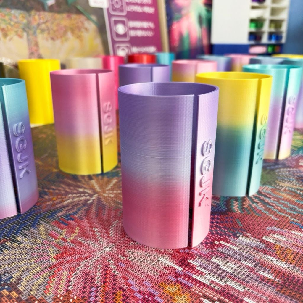 手芸時間オリジナル　ダイヤモンドアートホルダー　グラデーション　保存　ストッパー　留め具