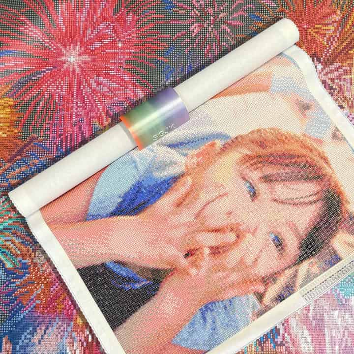 手芸時間オリジナル　ダイヤモンドアートホルダー　グラデーションパステル　保存　ストッパー　留め具