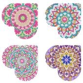 ダイヤモンドアート AHD 三角しおり４枚セット ハート２ ブックマーク キラキラビーズ